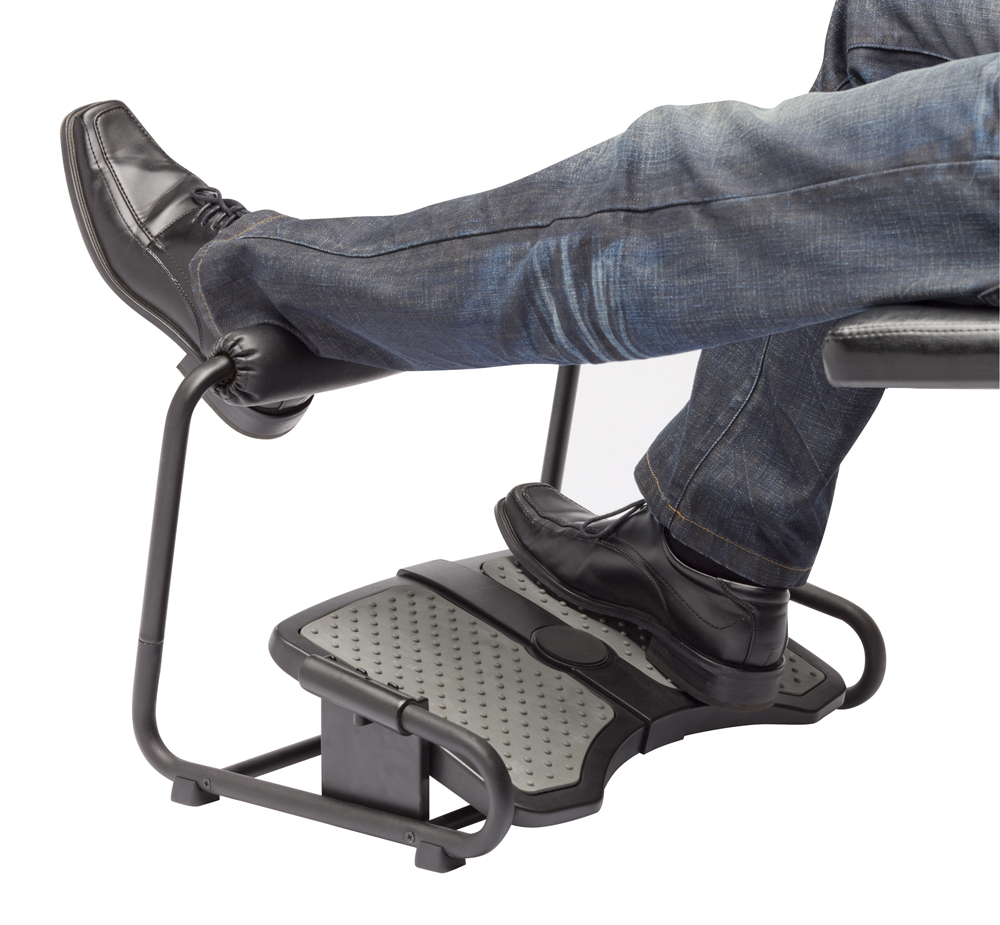 ErgoUP Double Leg Rest (Memory Foam) Adjustable, Ergonomic, Elevate Your Legs at Your Desk